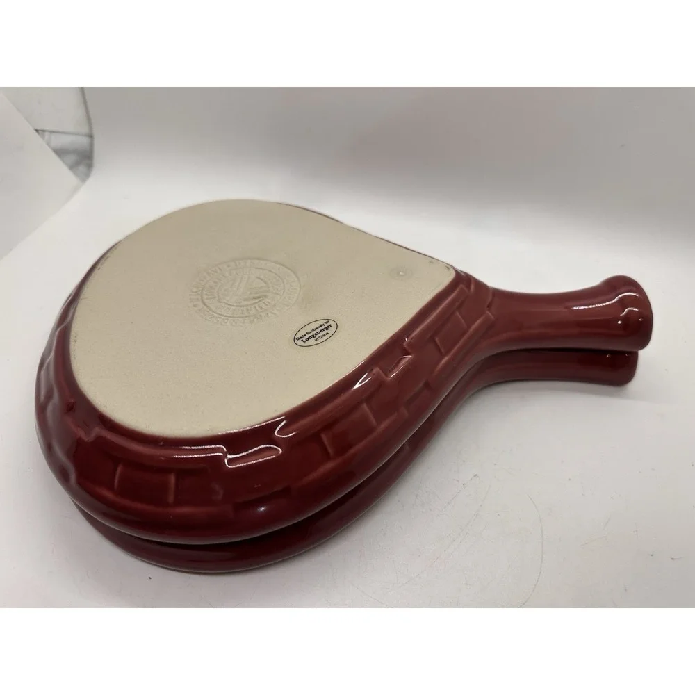 Longaberger Woven Traditions Paprika Handled Baker Pottery Baking Dish New